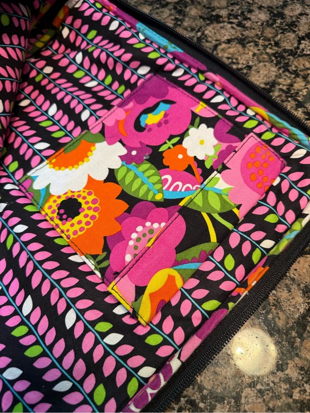 Vera Bradley Multicolor Floral Quilted Laptop Sleeve